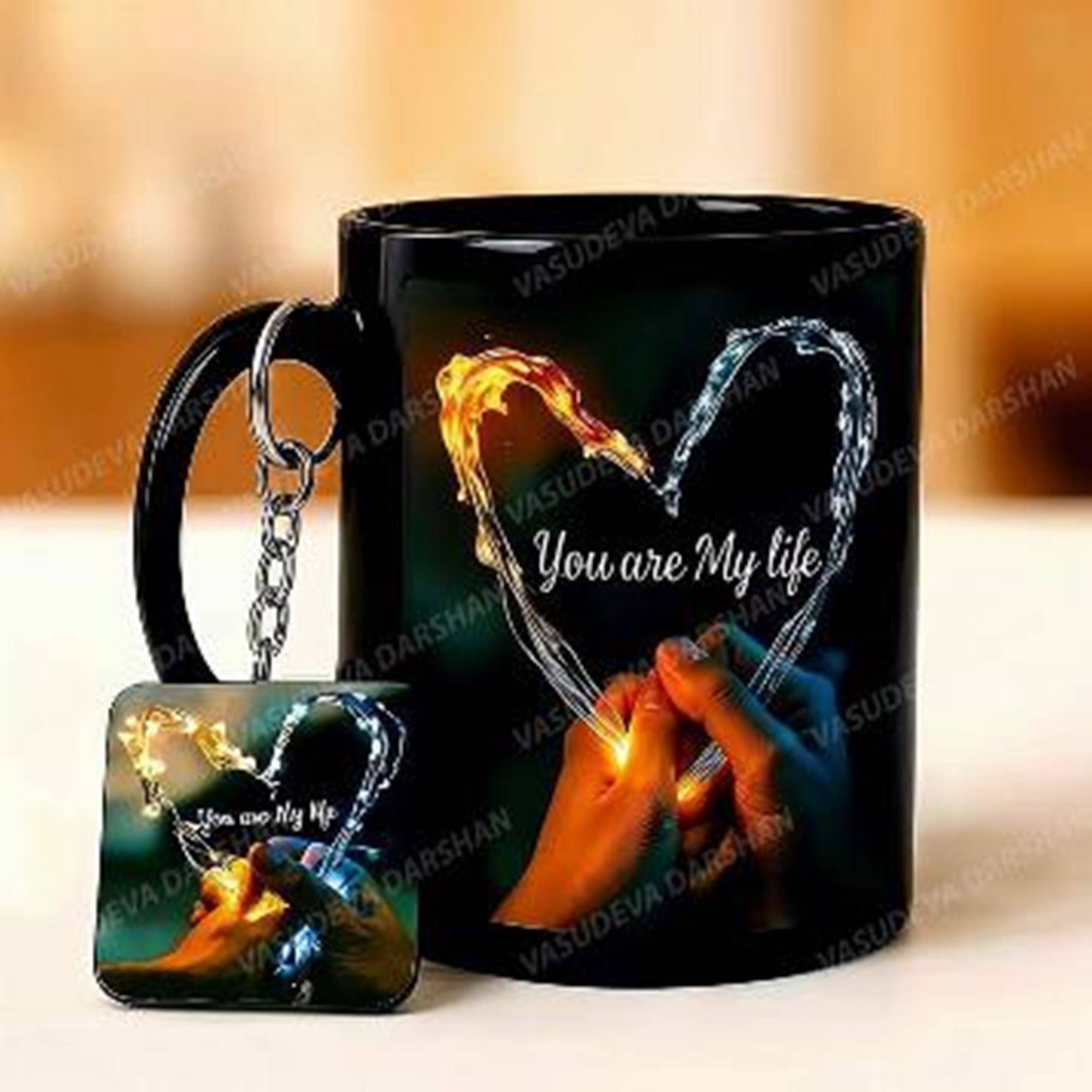     			VASUDEVA DARSHAN Black Coffee Mug Ceramic Coffee Mug 350 mL ( Pack of 1 )