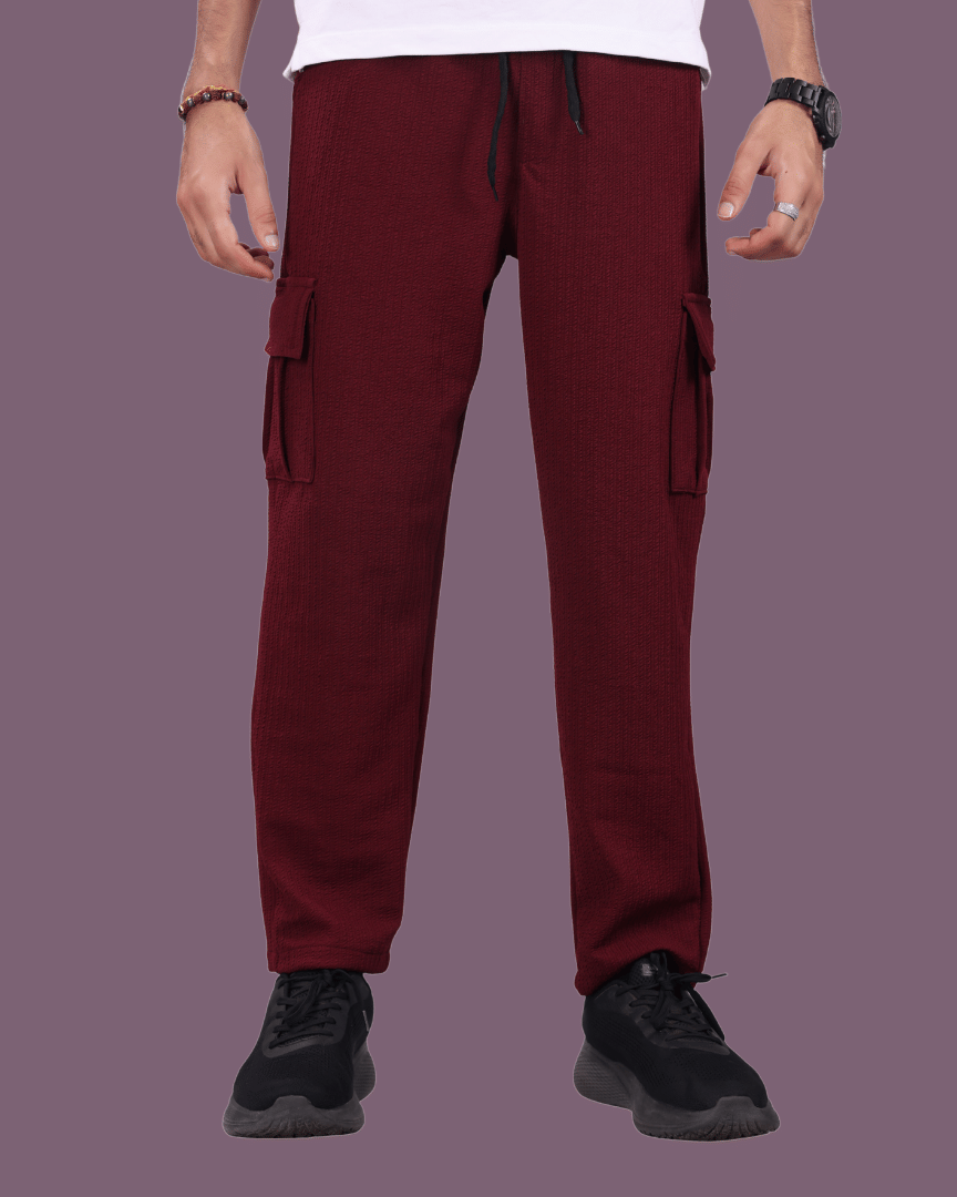     			ikigai Loose Men's Cargos - Maroon ( Pack of 1 )