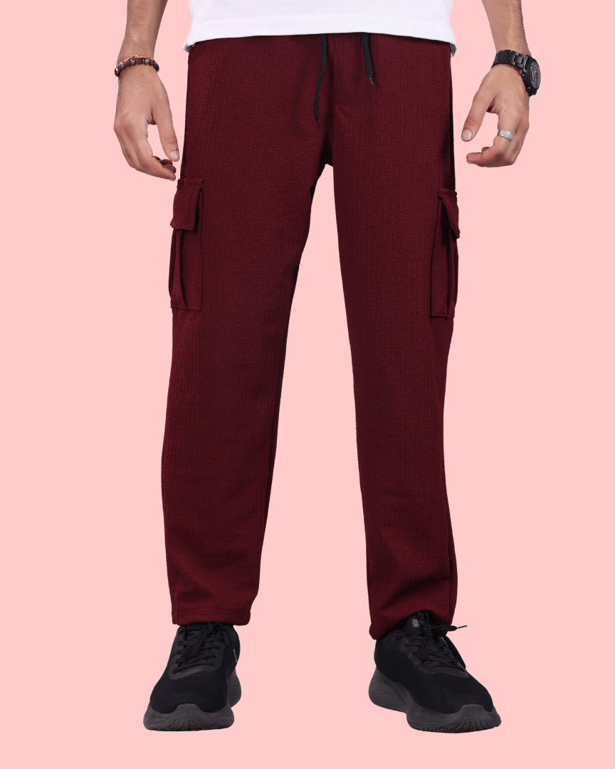     			ikigai Loose Men's Cargos - Maroon ( Pack of 1 )