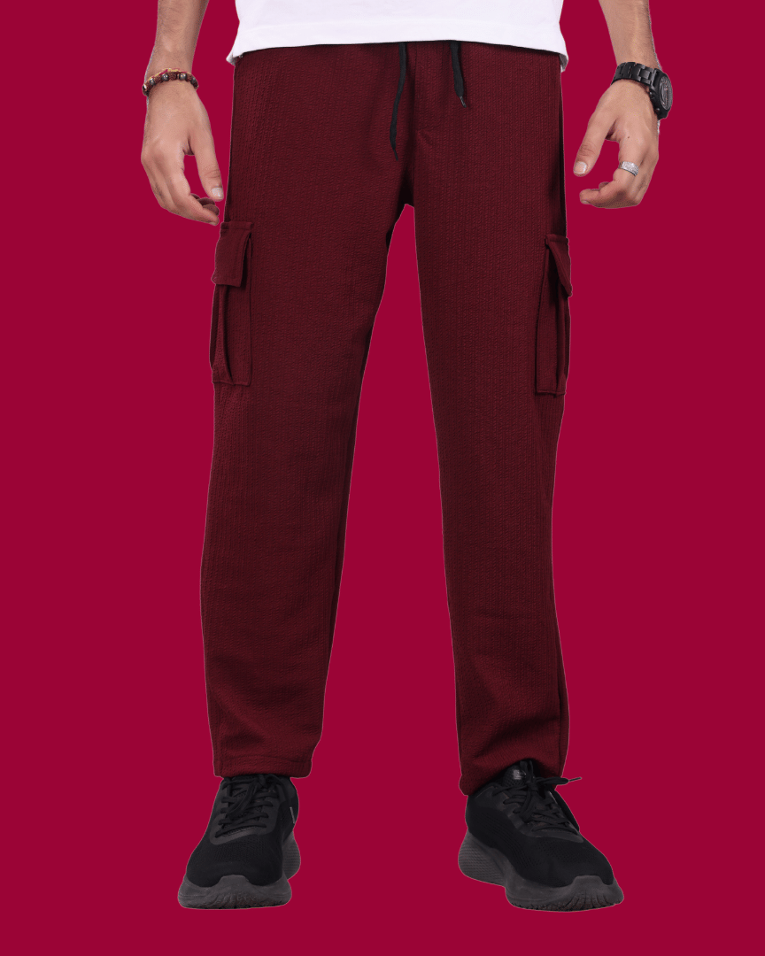     			ikigai Loose Men's Cargos - Maroon ( Pack of 1 )