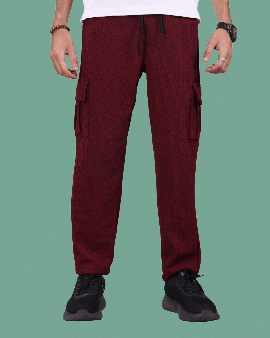     			ikigai Loose Men's Cargos - Maroon ( Pack of 1 )