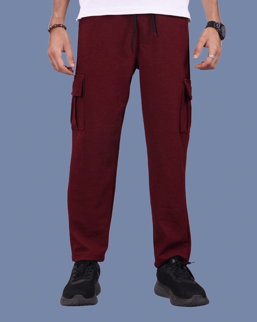     			ikigai Loose Men's Cargos - Maroon ( Pack of 1 )