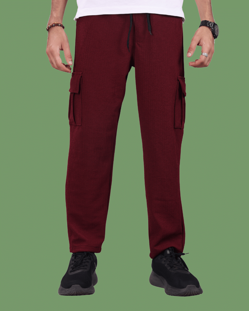     			ikigai Loose Men's Cargos - Maroon ( Pack of 1 )