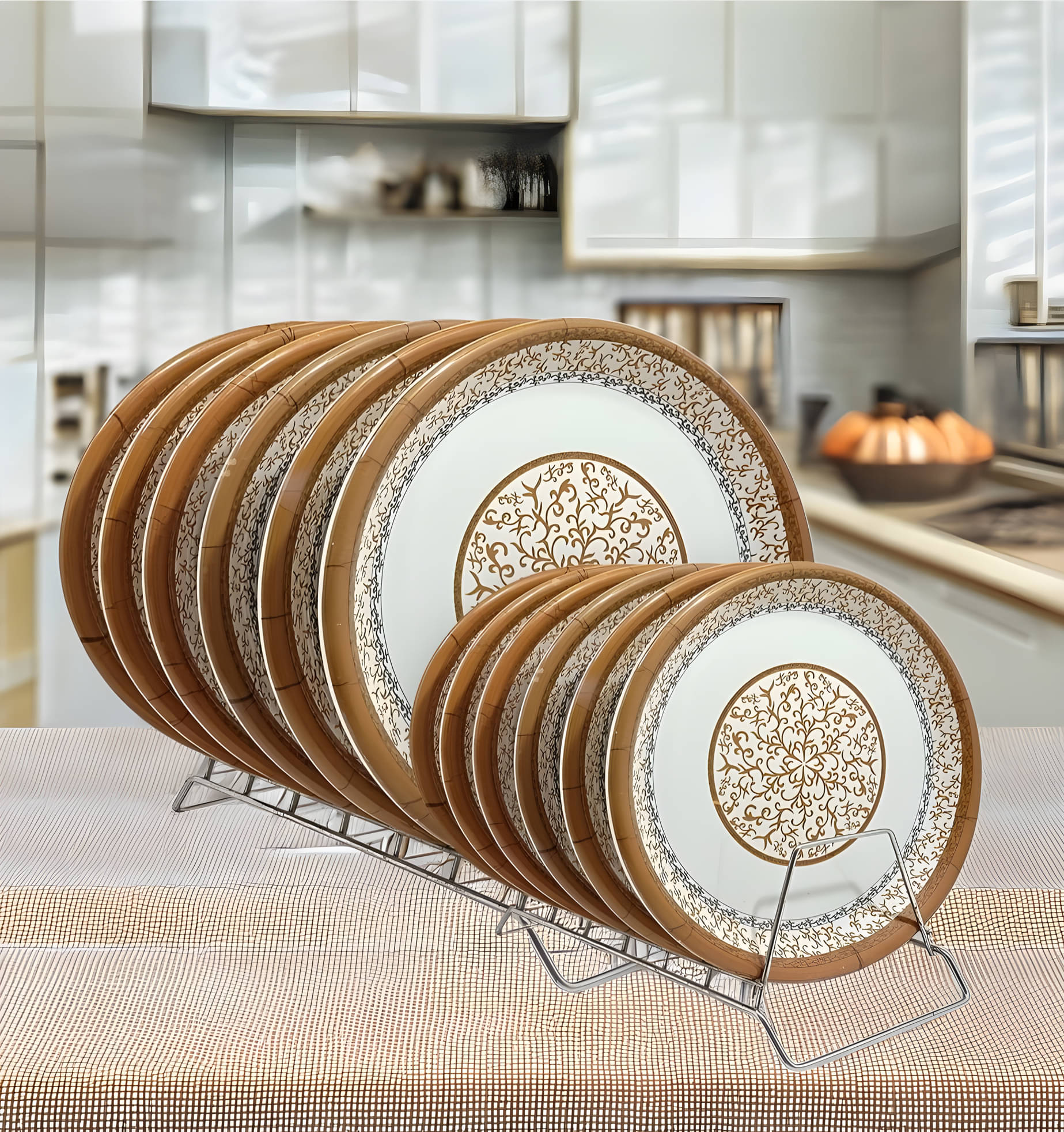 kitchrox 12 Pcs Melamine Multi Color Full Plate & Half Plate     			kitchrox 12 Pcs Melamine Multi Color Full Plate & Half Plate