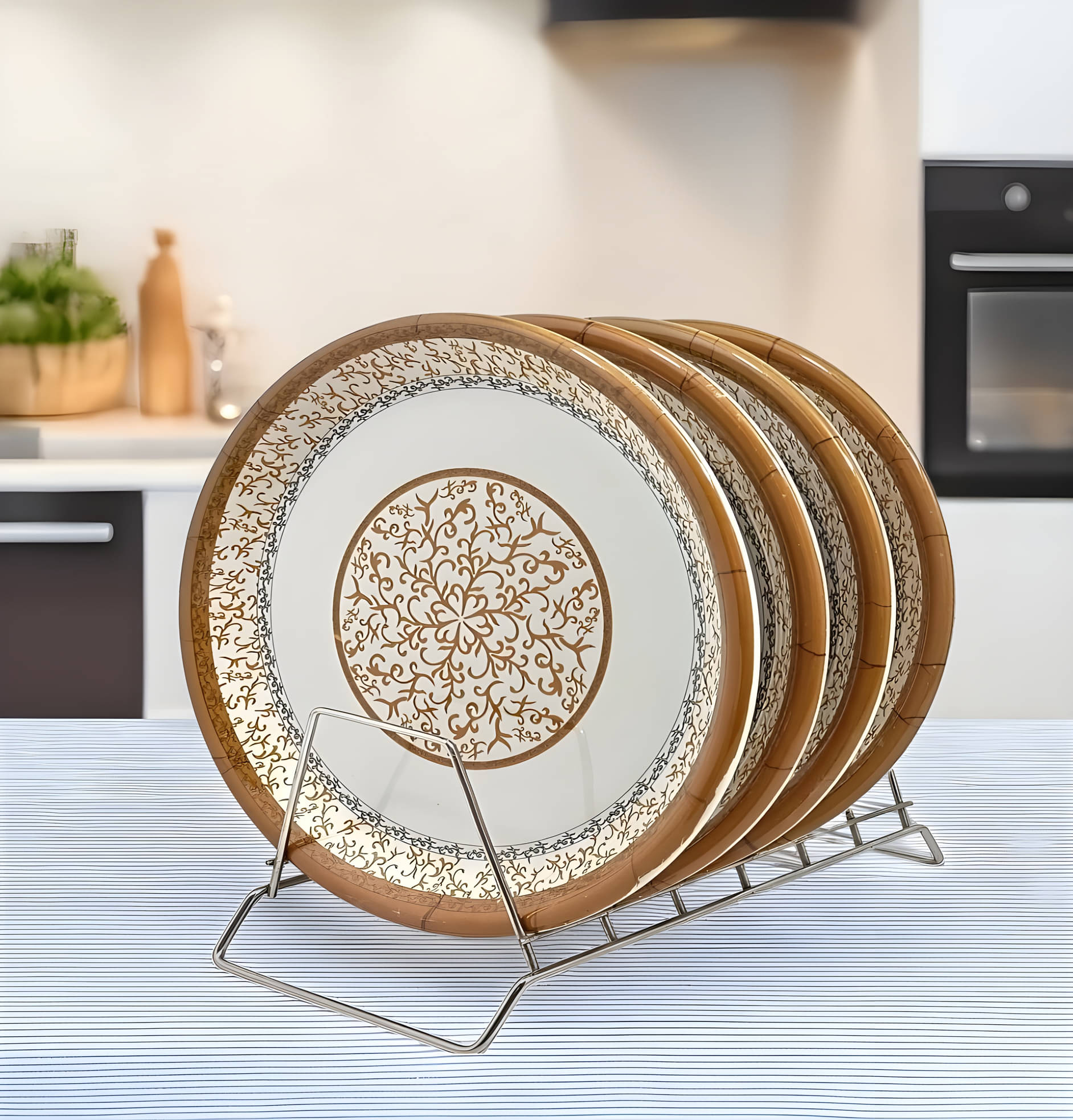 kitchrox 4 Pcs Melamine Multi Color Full Plate kitchrox 4 Pcs Melamine Multi Color Full Plate