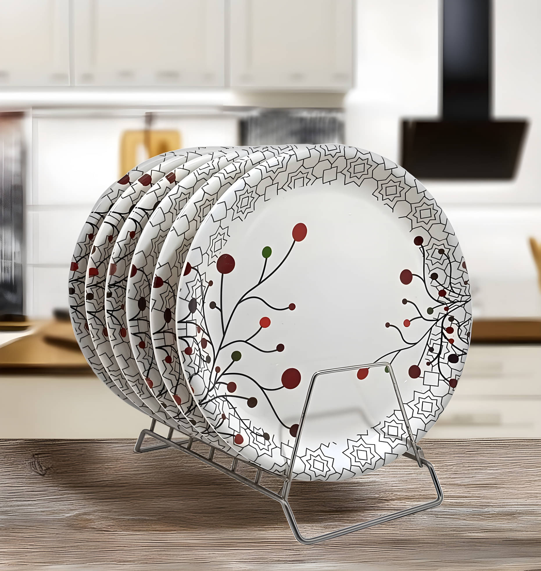 kitchrox 6 Pcs Melamine Multi Color Full Plate kitchrox 6 Pcs Melamine Multi Color Full Plate