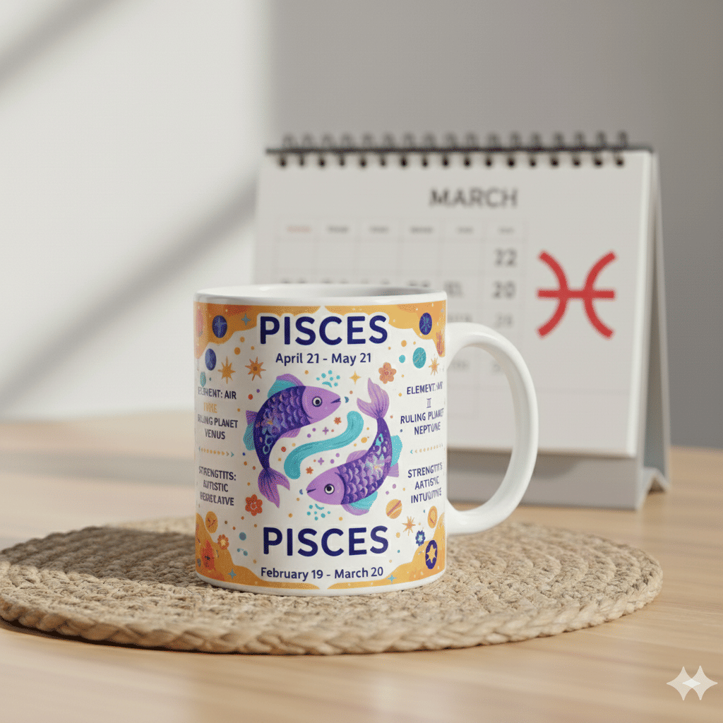     			maddock corp Zodiac Sign Mug Ceramic Coffee Mug 350 mL ( Pack of 1 )