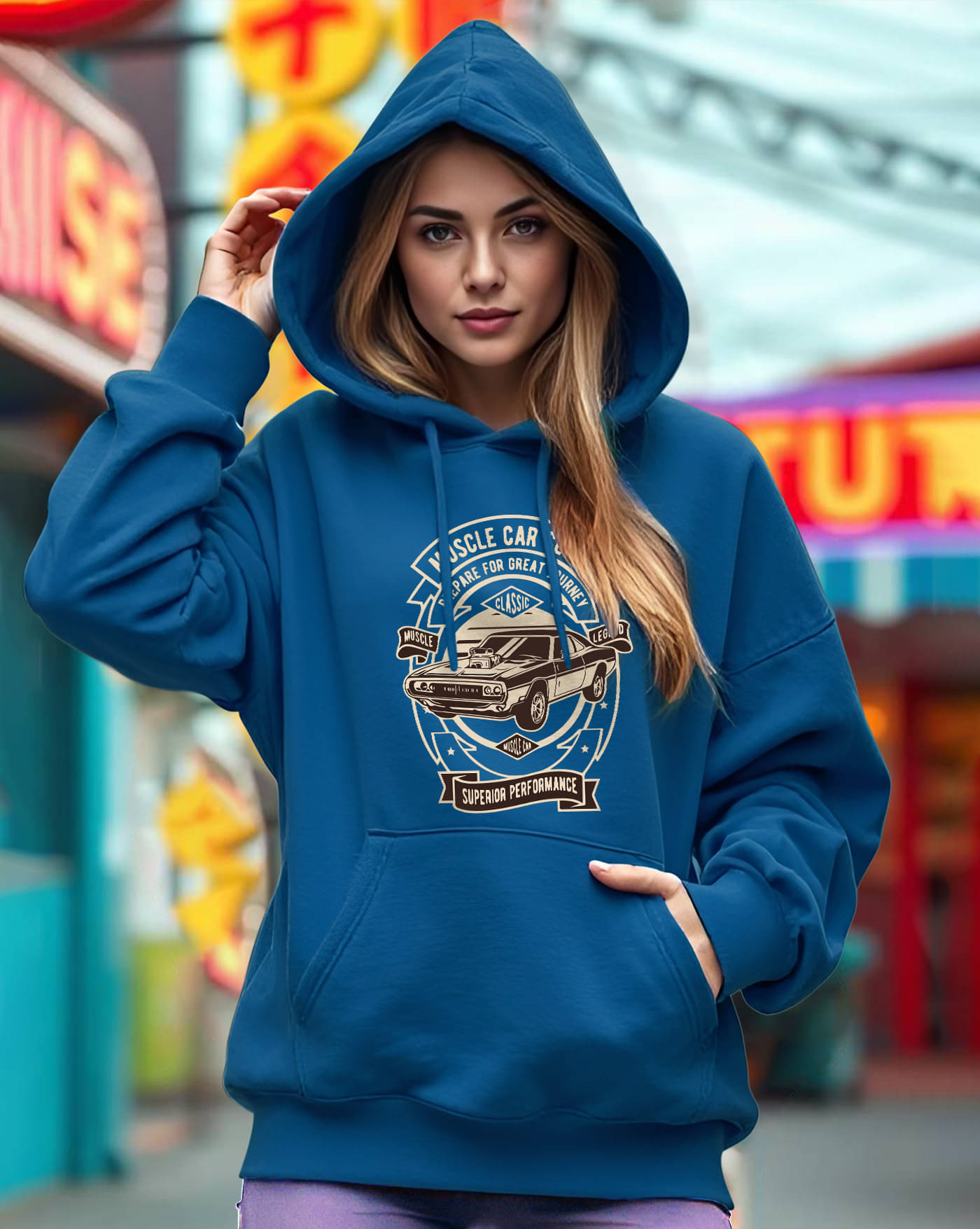     			AOOSH Women Fleece Hooded Sweatshirt For Light Winters ( Turquoise )