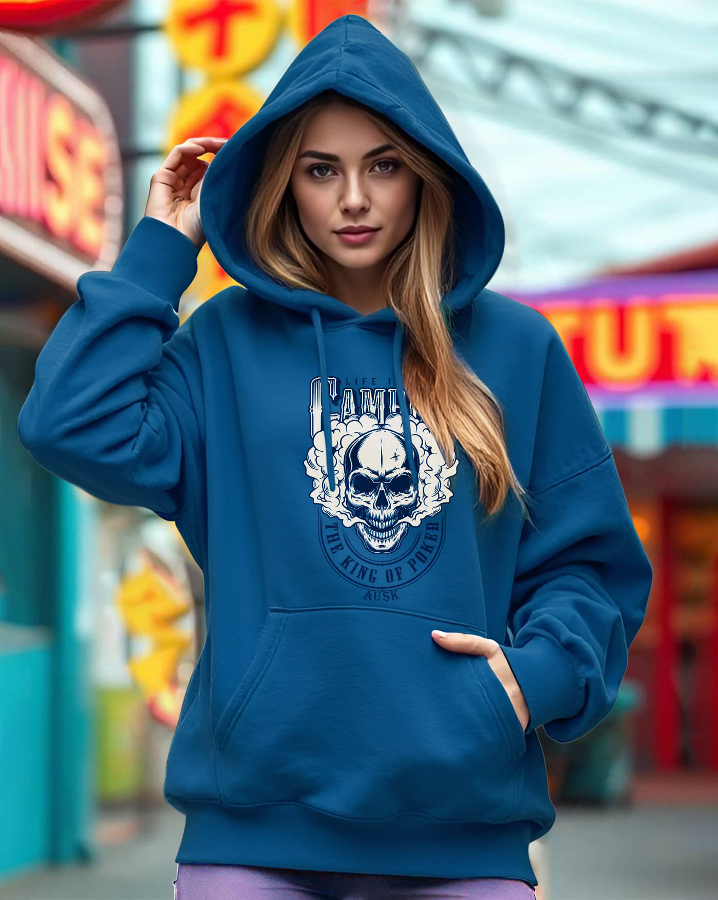     			AOOSH Women Fleece Hooded Sweatshirt For Light Winters ( Turquoise )