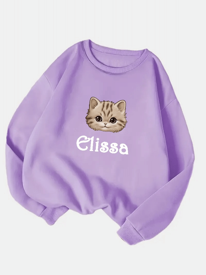     			APEXY Pack of 1 Girls Fleece Sweatshirt ( Lavender )