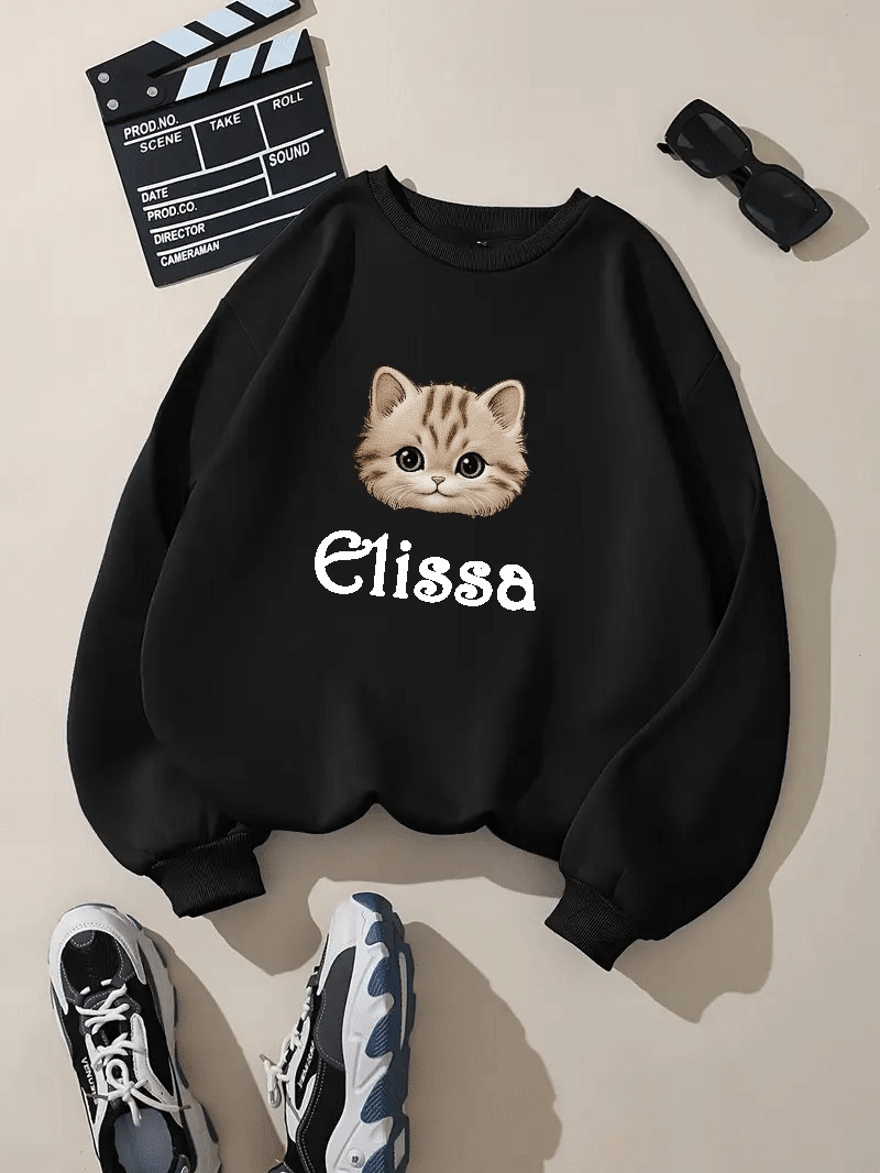     			APEXY Pack of 1 Girls Fleece Sweatshirt ( Black )