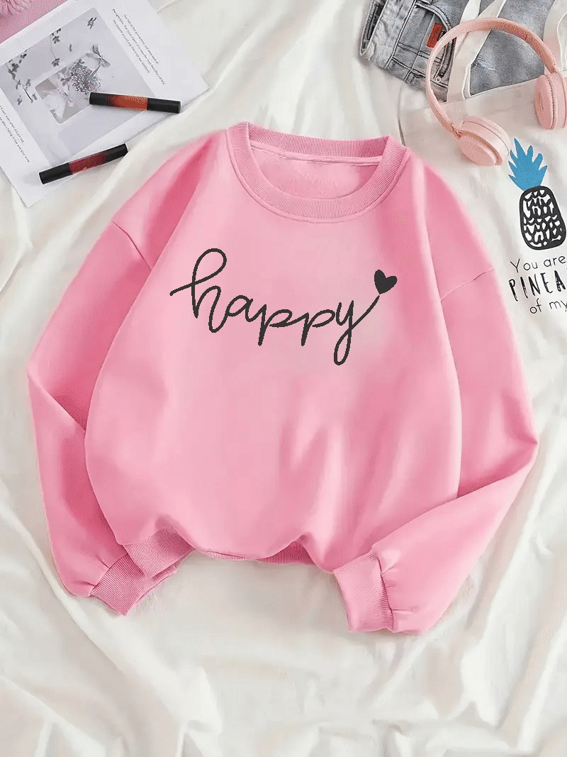     			APEXY Pack of 1 Girls Fleece Sweatshirt ( Peach )