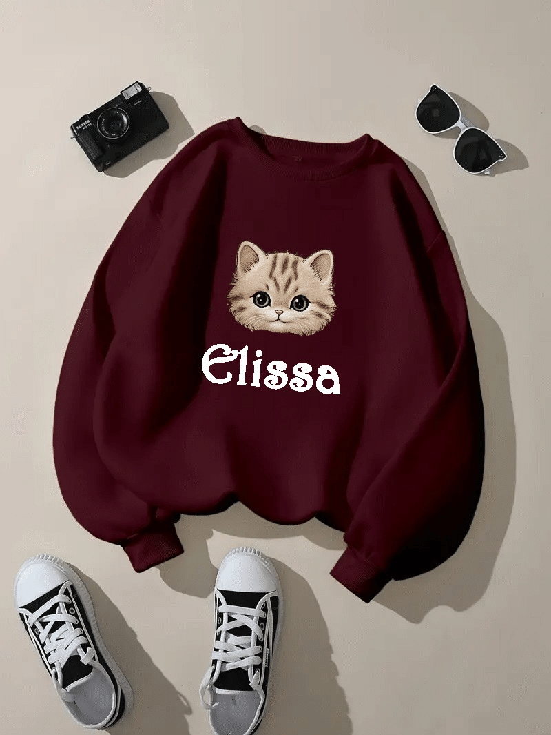     			APEXY Pack of 1 Girls Fleece Sweatshirt ( Maroon )