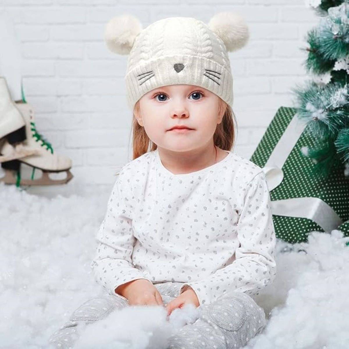 Adorazone Pack of 1 Unisex for Baby Winter Caps ( White ) Adorazone Pack of 1 Unisex for Baby Winter Caps ( White )