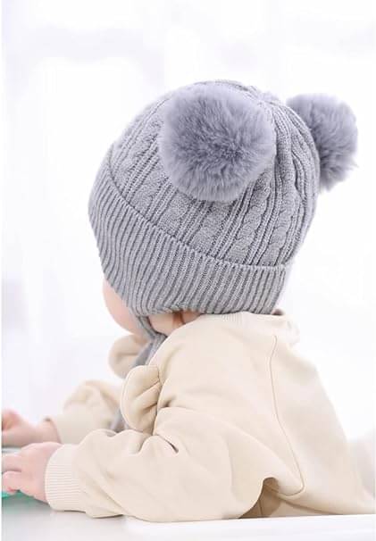     			Adorazone Pack of 1 Unisex for Baby Winter Caps ( Grey )