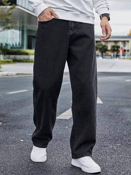 AngelFab Relaxed Washed Men's Jeans - Black ( Pack of 1 ) AngelFab Relaxed Washed Men's Jeans - Black ( Pack of 1 )