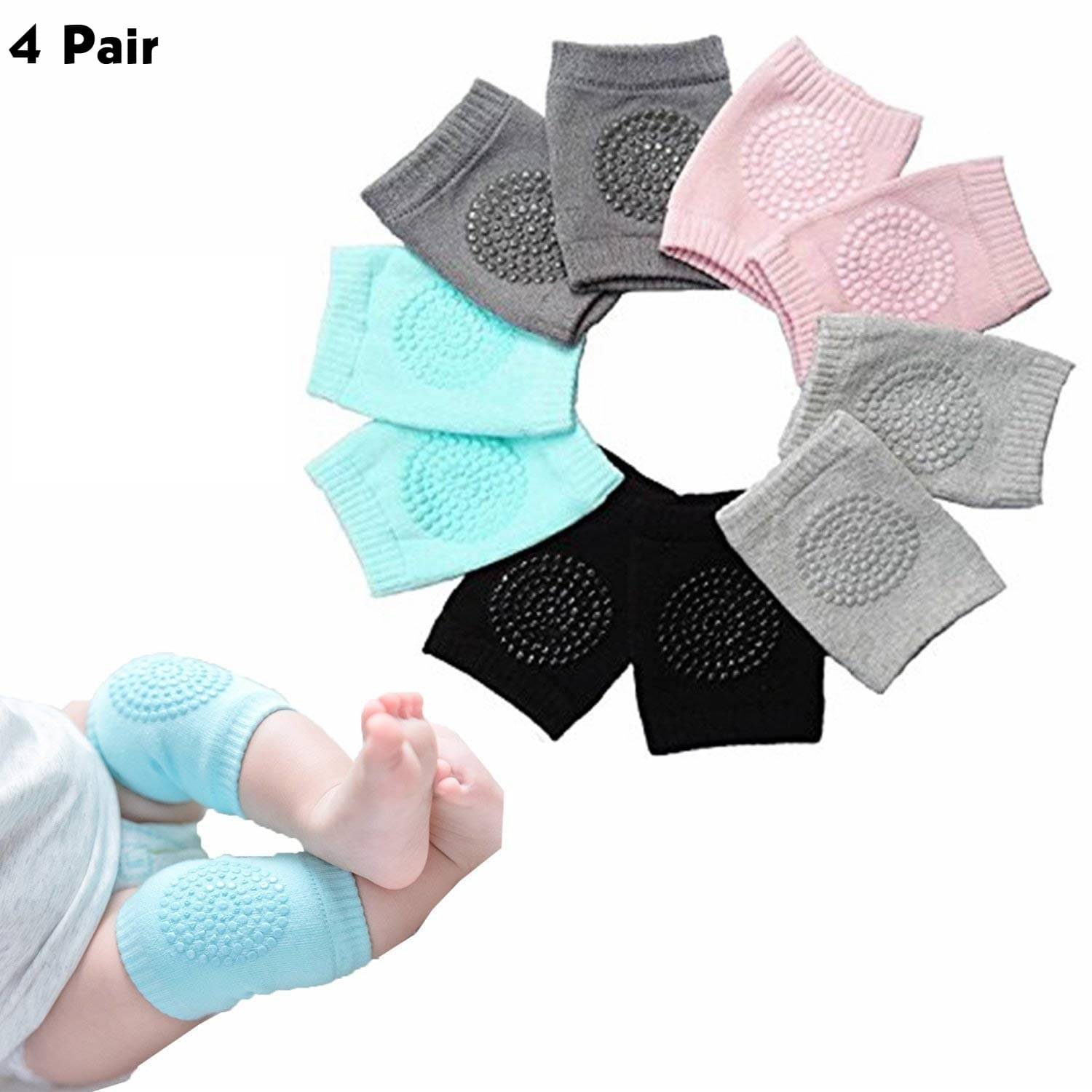     			BANQLYN Multicolor Polyester Baby Knee Pad ( Pair of 4 )