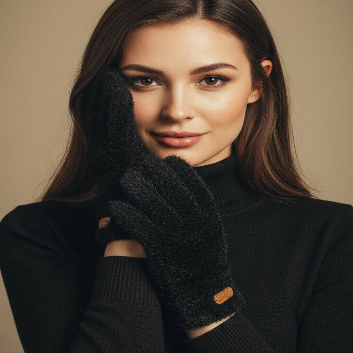    			Bizarro.in Black Women's Woollen Gloves ( Pack of 1 )