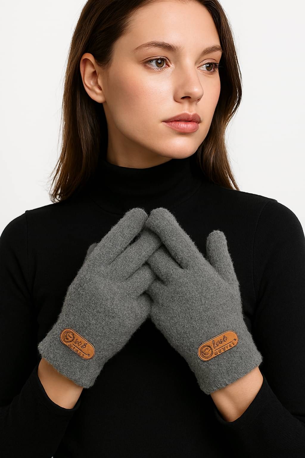     			Bizarro.in Gray Women's Woollen Gloves ( Pack of 1 )