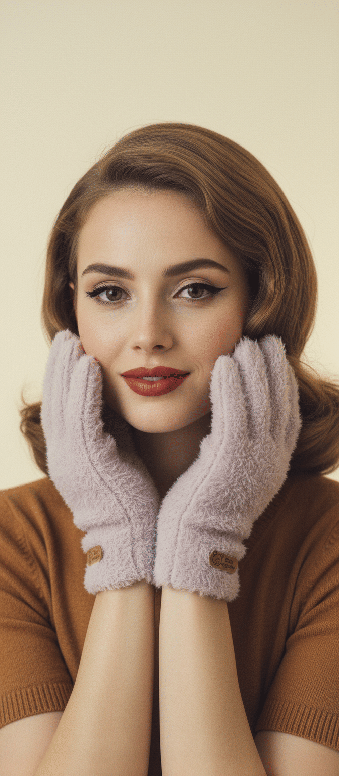    			Bizarro.in Purple Women's Woollen Gloves ( Pack of 1 )