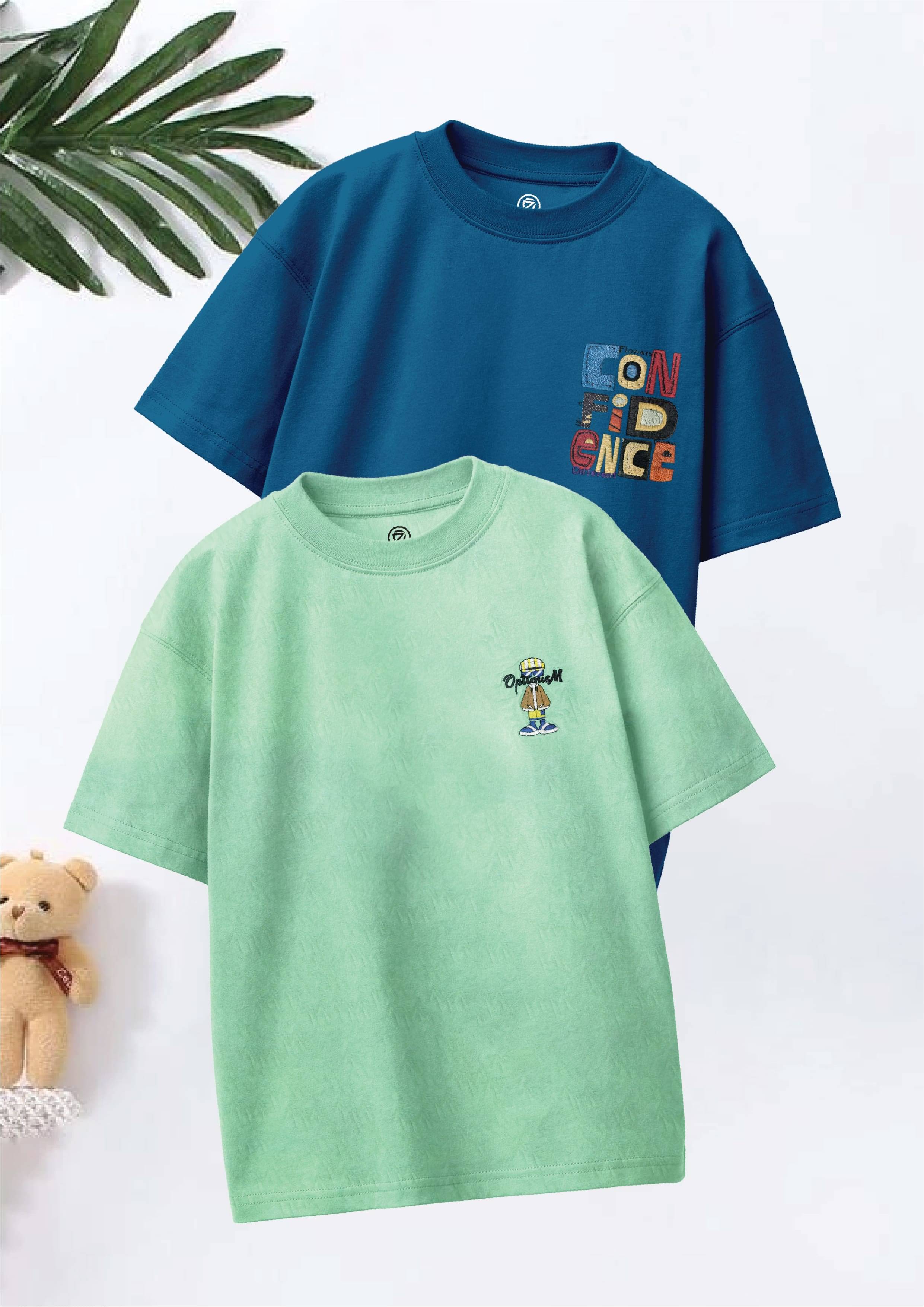     			CODEZ Pack of 2 Boys Cotton Blend T-Shirt ( Multicolor 5 )