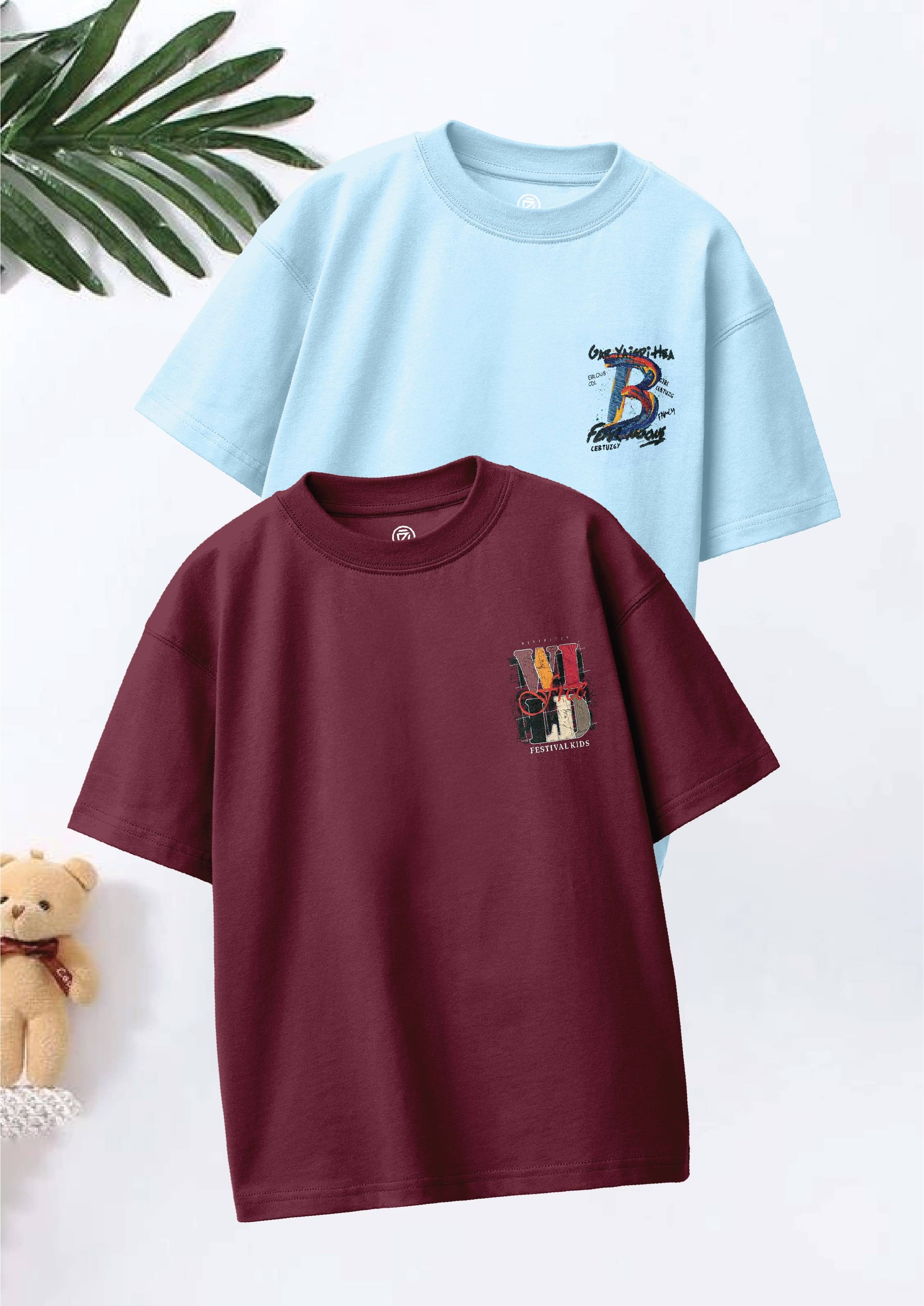     			CODEZ Pack of 2 Boys Cotton Blend T-Shirt ( Multicolor1 )
