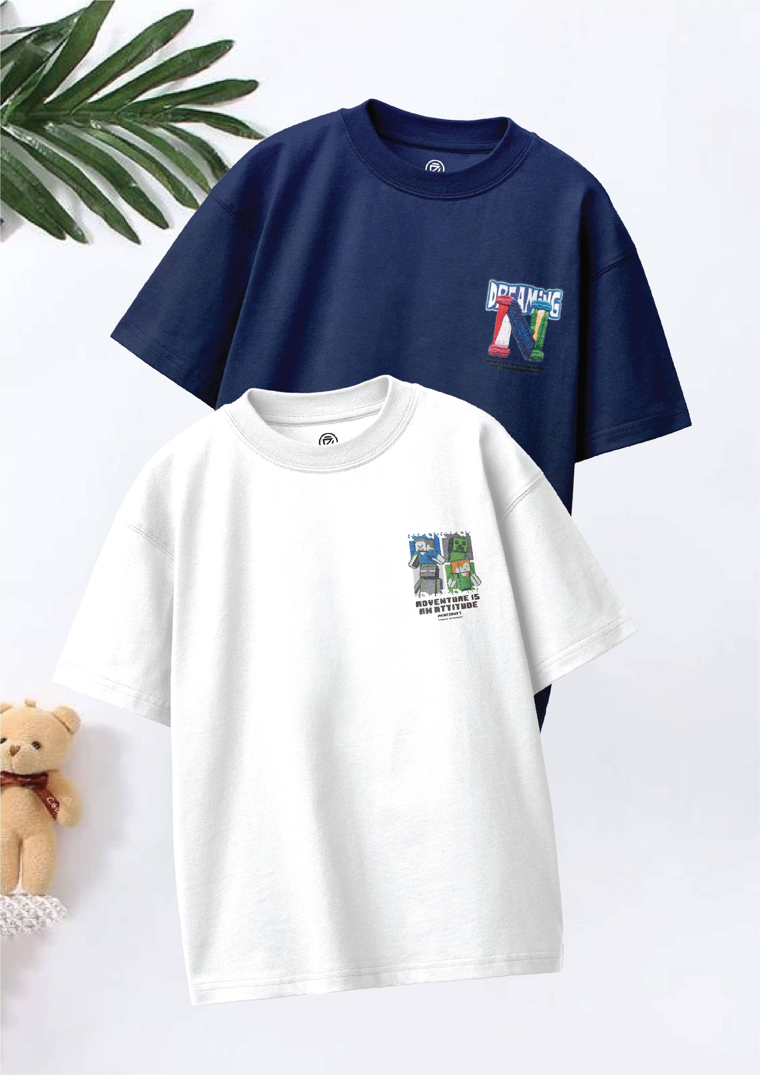     			CODEZ Pack of 2 Boys Cotton Blend T-Shirt ( Multicolor4 )
