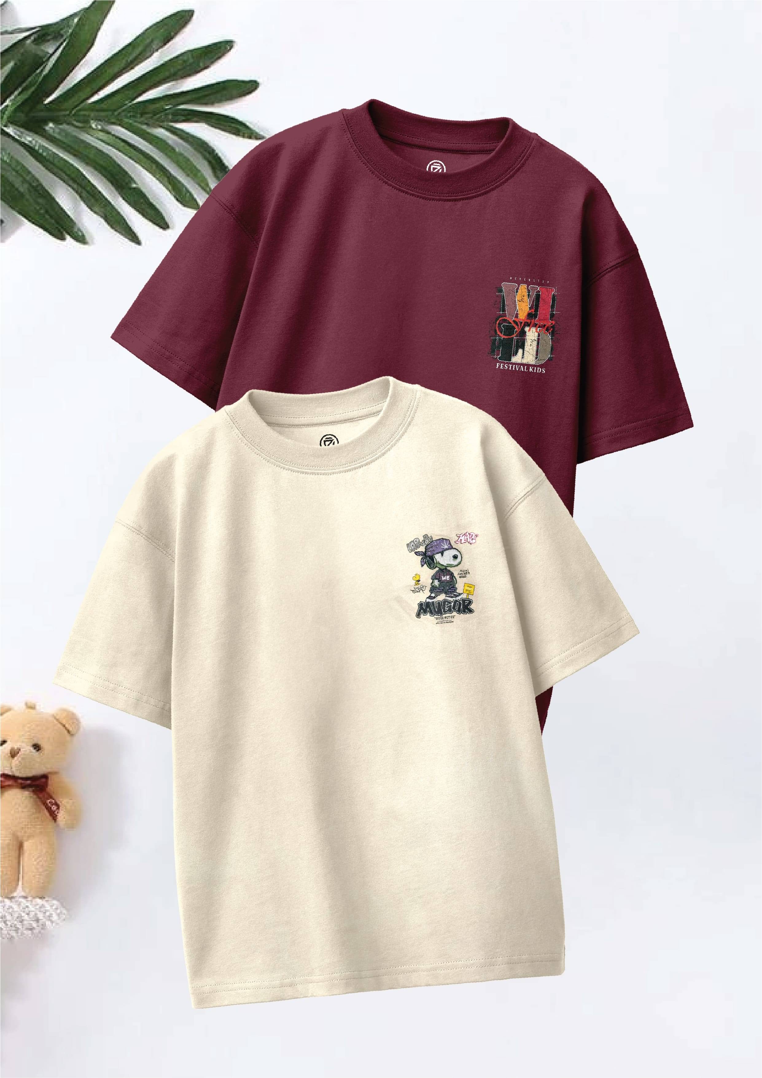     			CODEZ Pack of 2 Boys Cotton Blend T-Shirt ( Multicolor1 )