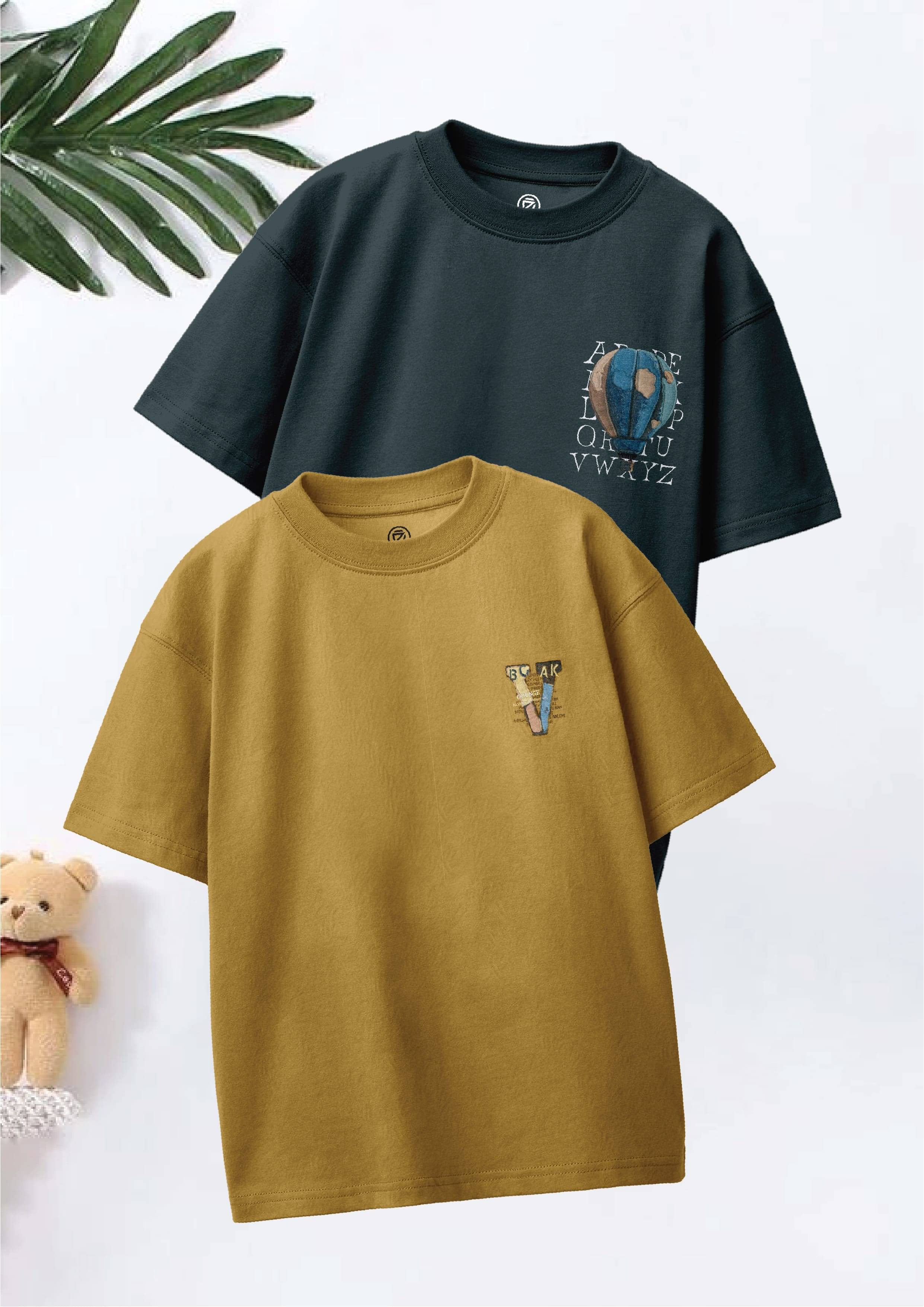     			CODEZ Pack of 2 Boys Cotton Blend T-Shirt ( Multicolor 6 )