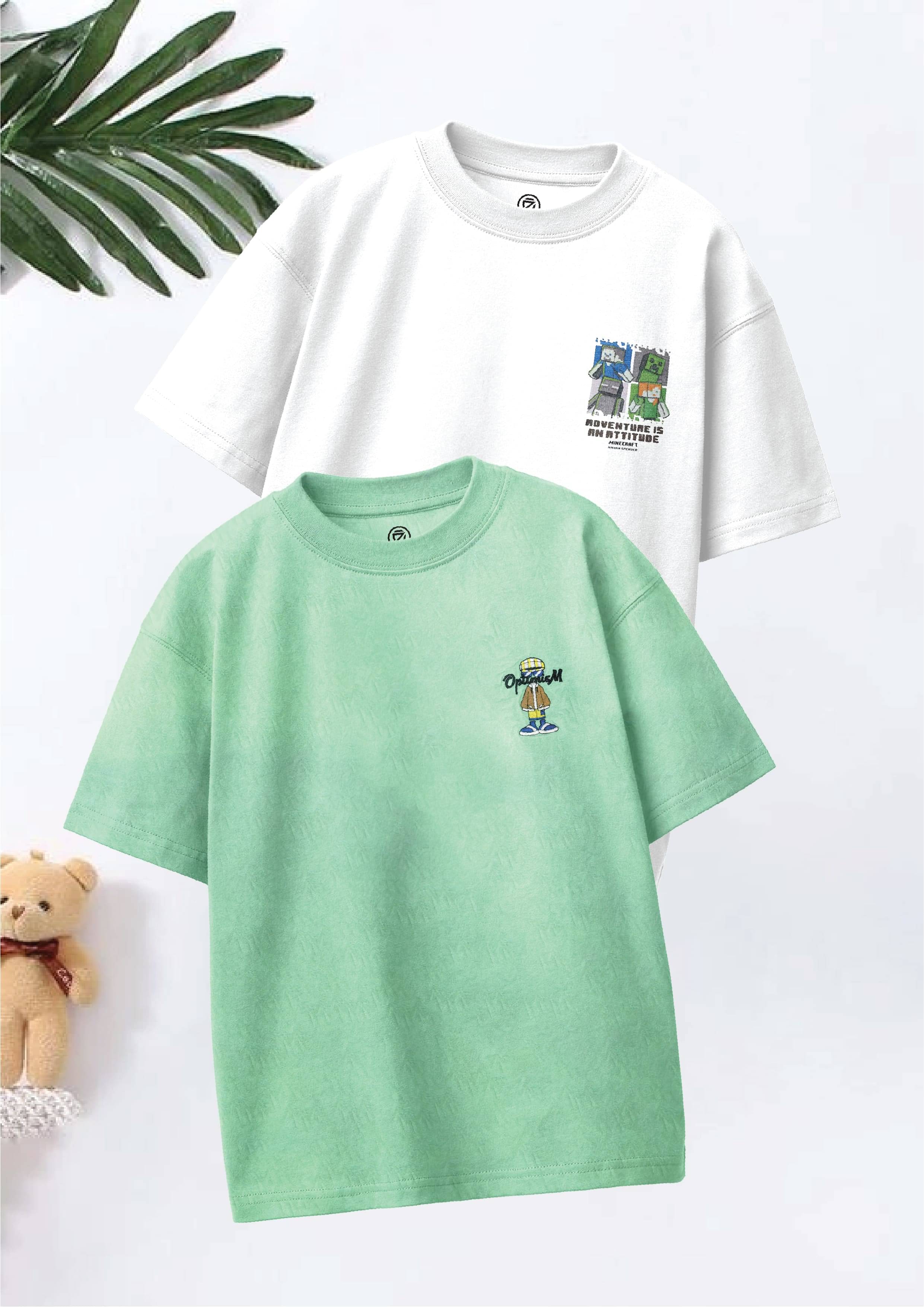     			CODEZ Pack of 2 Boys Cotton Blend T-Shirt ( Multicolor3 )