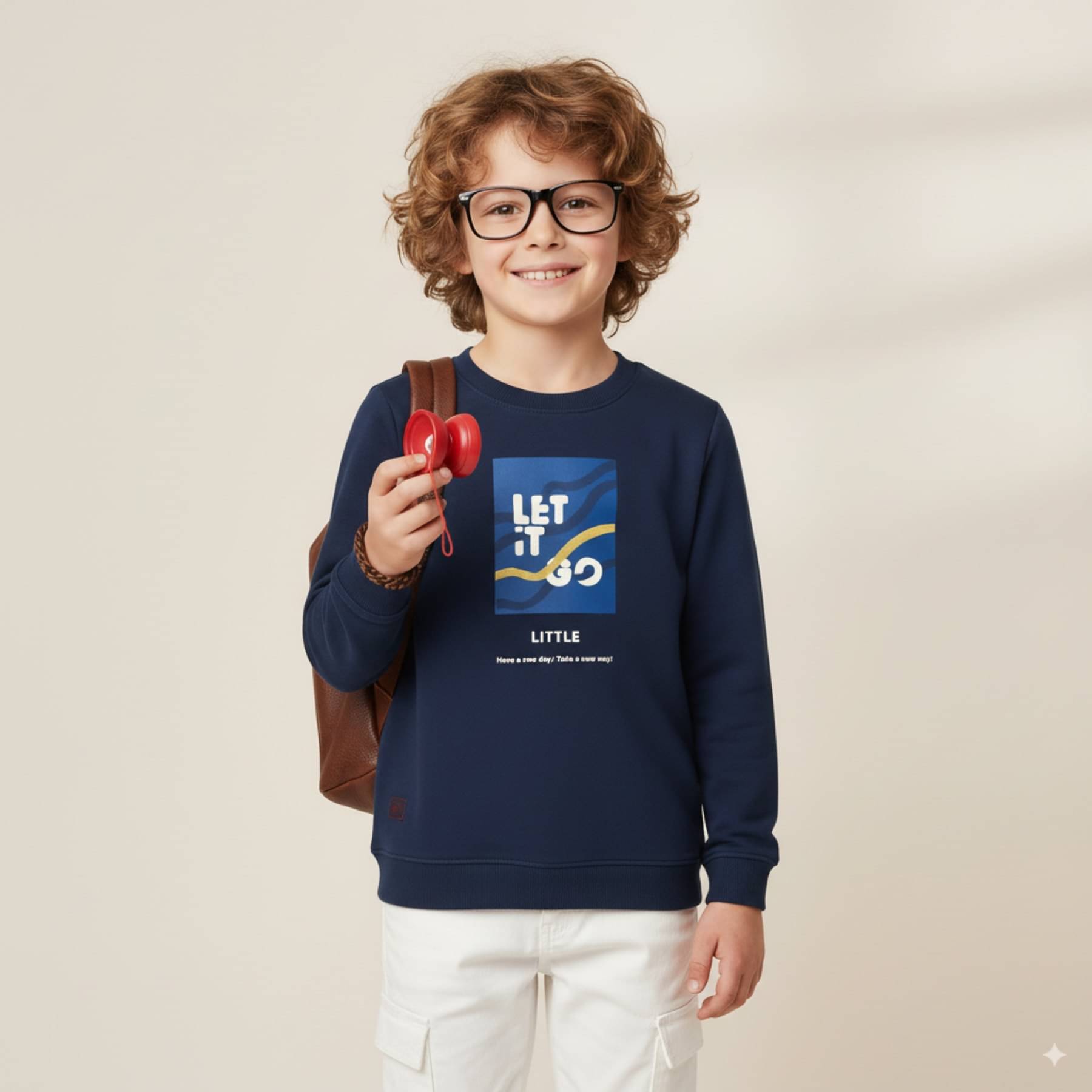     			COLOR HUNT Pack of 1 Boys Cotton Sweatshirt ( Blue )
