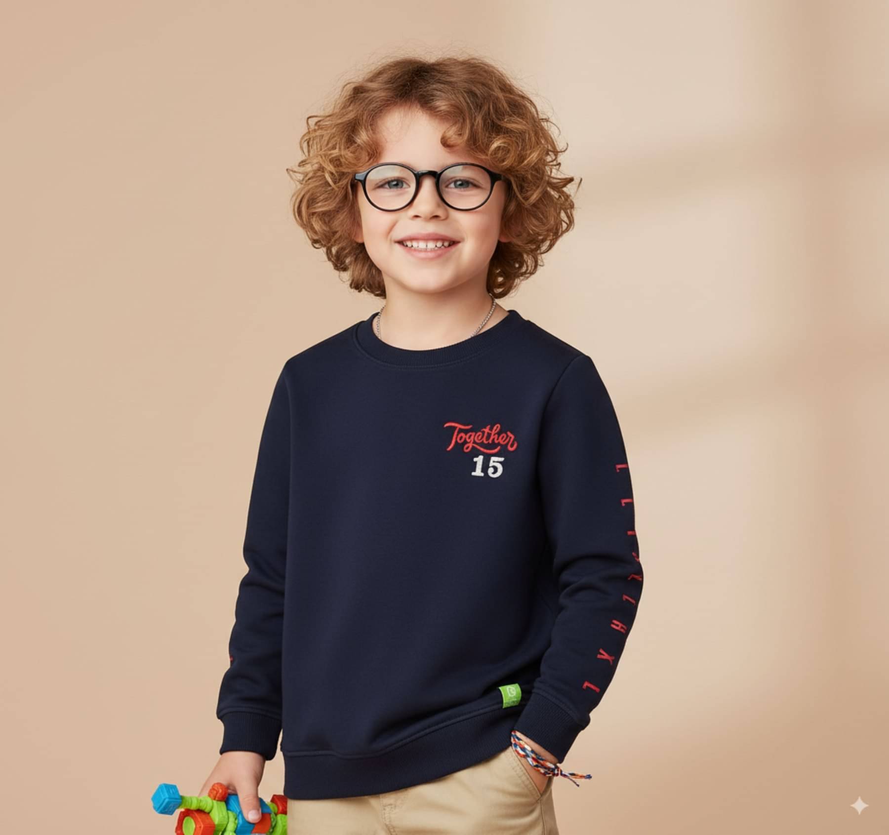     			COLOR HUNT Pack of 1 Boys Cotton Sweatshirt ( Navy )