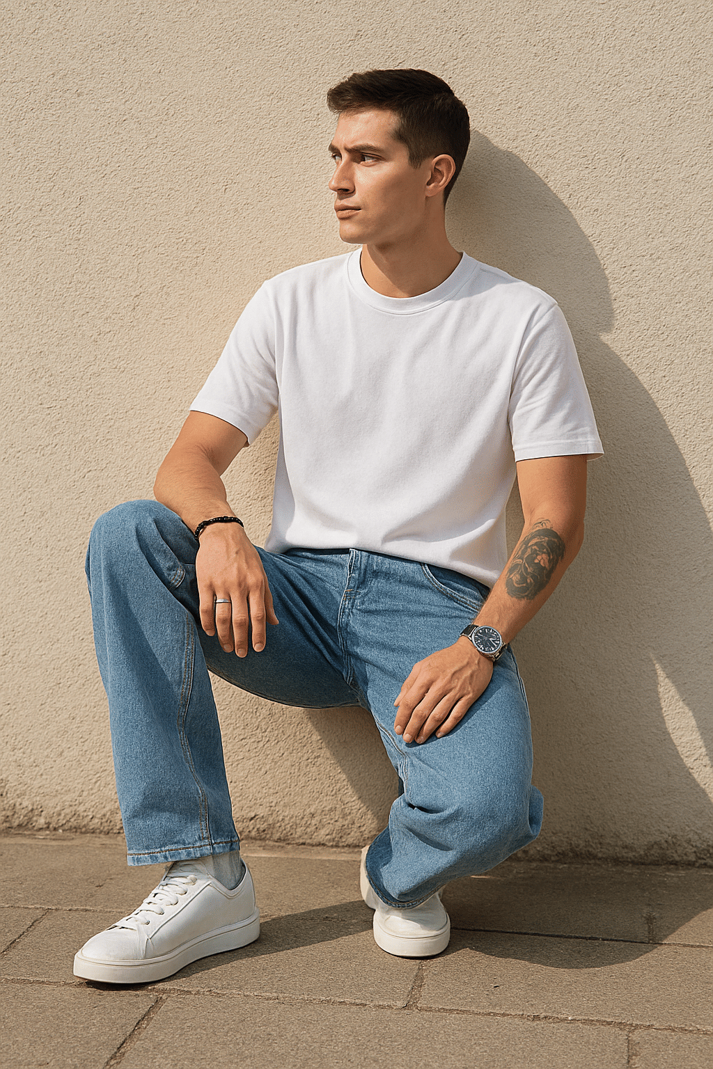     			Dexylyxsh Straight Flared Men's Jeans - Light Blue ( Pack of 1 )