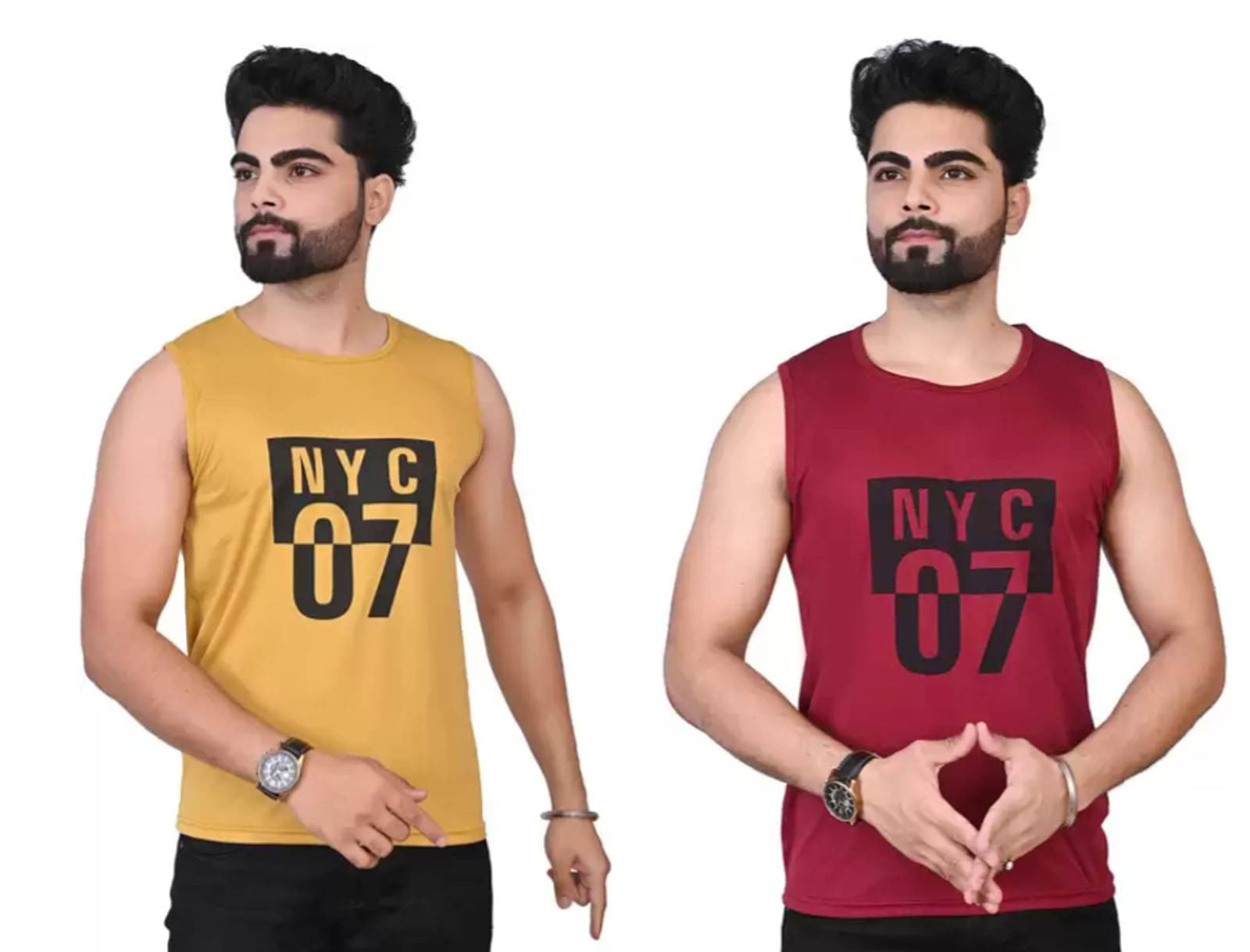 ERRISH ENTERPRISES Pack of 2 Polyester Basic Vest For Men ( Multicolor9 )     			ERRISH ENTERPRISES Pack of 2 Polyester Basic Vest For Men ( Multicolor9 )