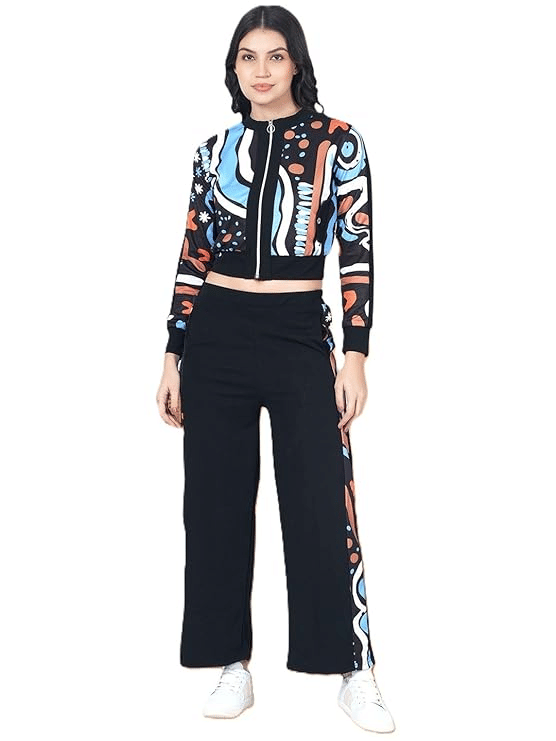 Euphoria Wardrobe Women Top With Trousers Co-Ord Set ( Blue )     			Euphoria Wardrobe Women Top With Trousers Co-Ord Set ( Blue )