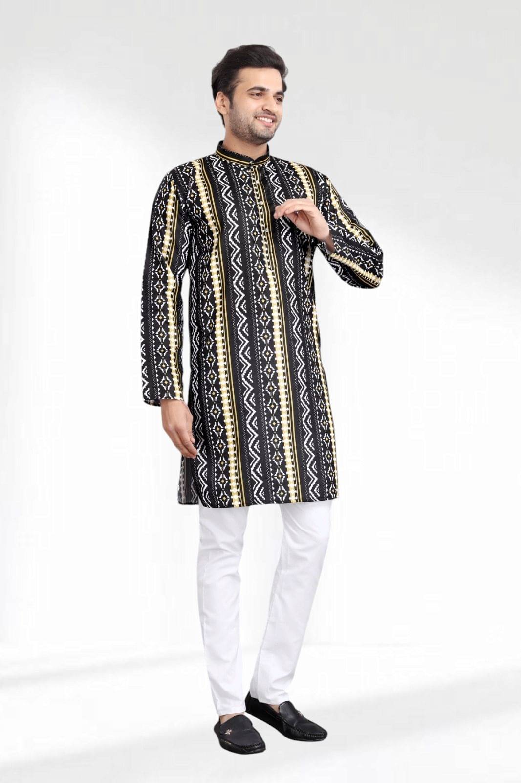 GROWWAX Multicolor 4 Cotton Blend Regular Fit Men's Kurta Pyjama Set ( Pack of 1 )     			GROWWAX Multicolor 4 Cotton Blend Regular Fit Men's Kurta Pyjama Set ( Pack of 1 )