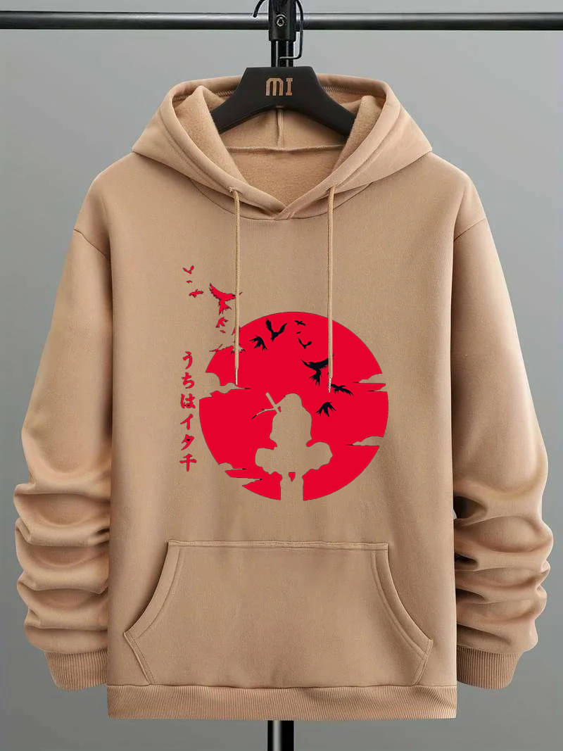     			Hype Thread Fleece Hooded Men's Sweatshirt - Beige ( Pack of 1 )