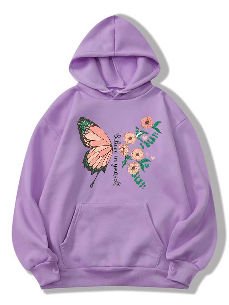 Hype Thread Women Fleece Hooded Sweatshirt ( Lavender ) Hype Thread Women Fleece Hooded Sweatshirt ( Lavender )