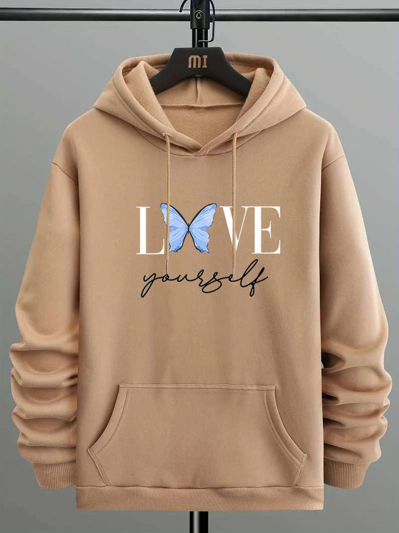 Hype Thread Women Fleece Hooded Sweatshirt ( Beige ) Hype Thread Women Fleece Hooded Sweatshirt ( Beige )