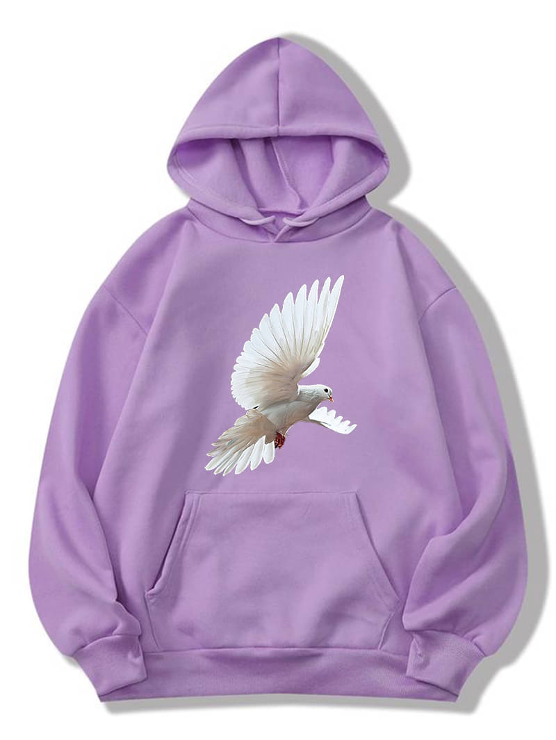 Hype Thread Women Fleece Hooded Sweatshirt ( Lavender ) Hype Thread Women Fleece Hooded Sweatshirt ( Lavender )