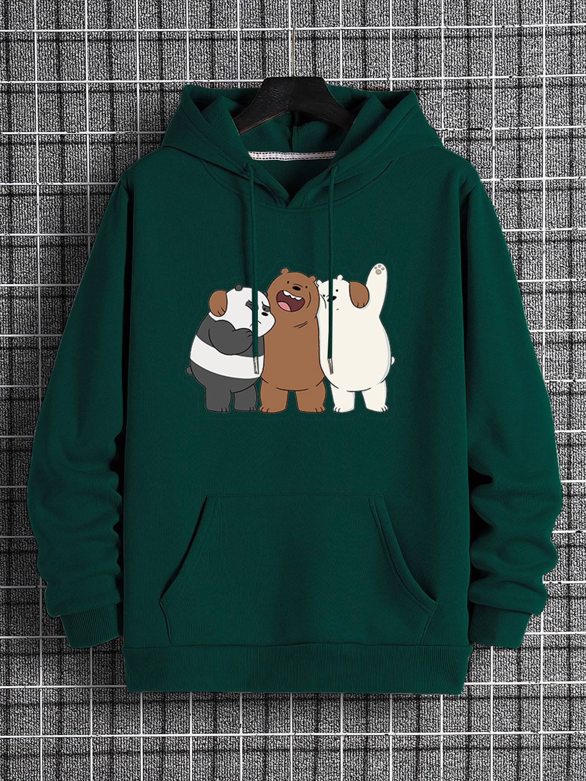 Hype Thread Women Fleece Hooded Sweatshirt ( Green ) Hype Thread Women Fleece Hooded Sweatshirt ( Green )