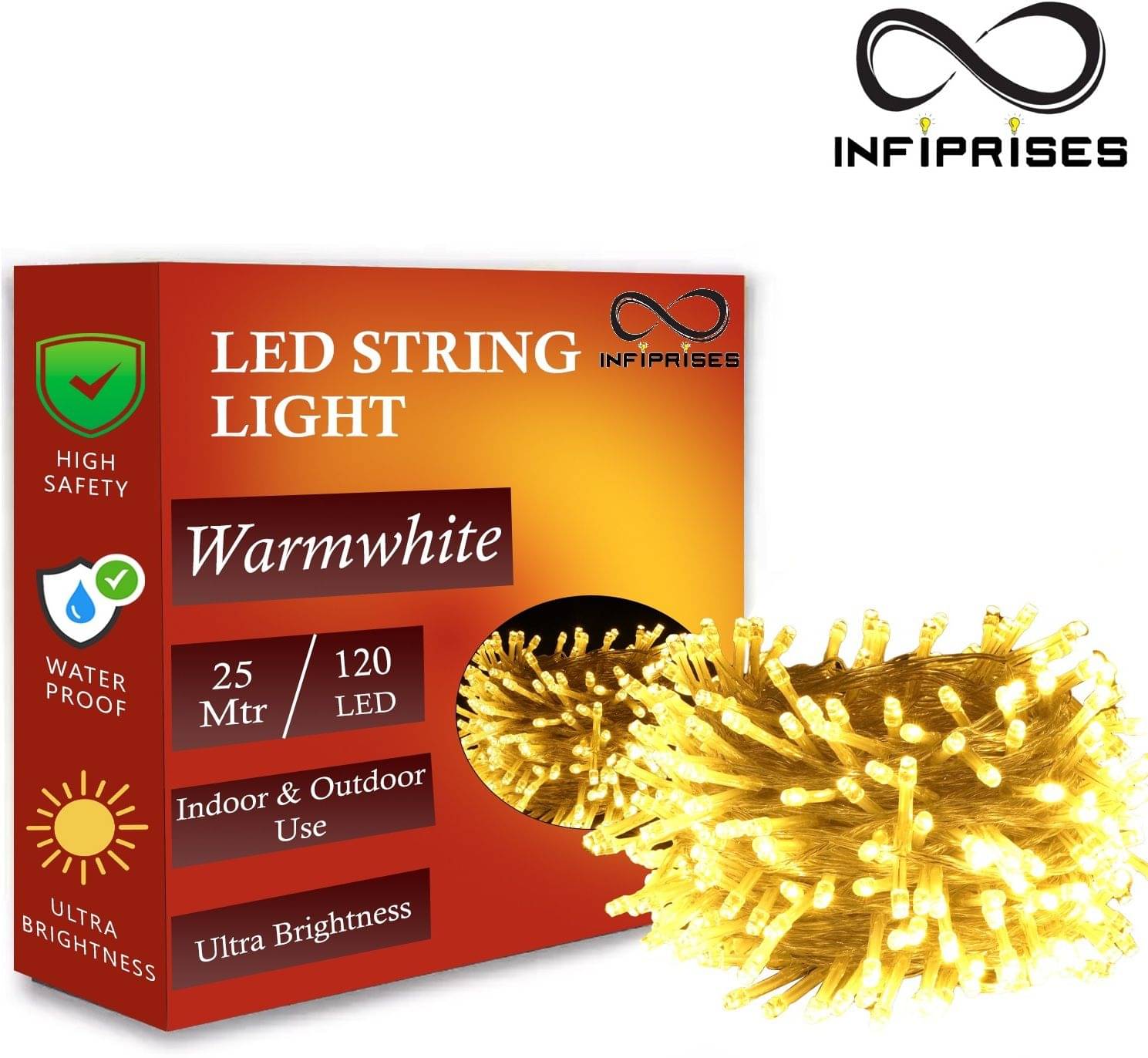     			INFIPRISES Yellow 20M String Light ( Pack of 1 )