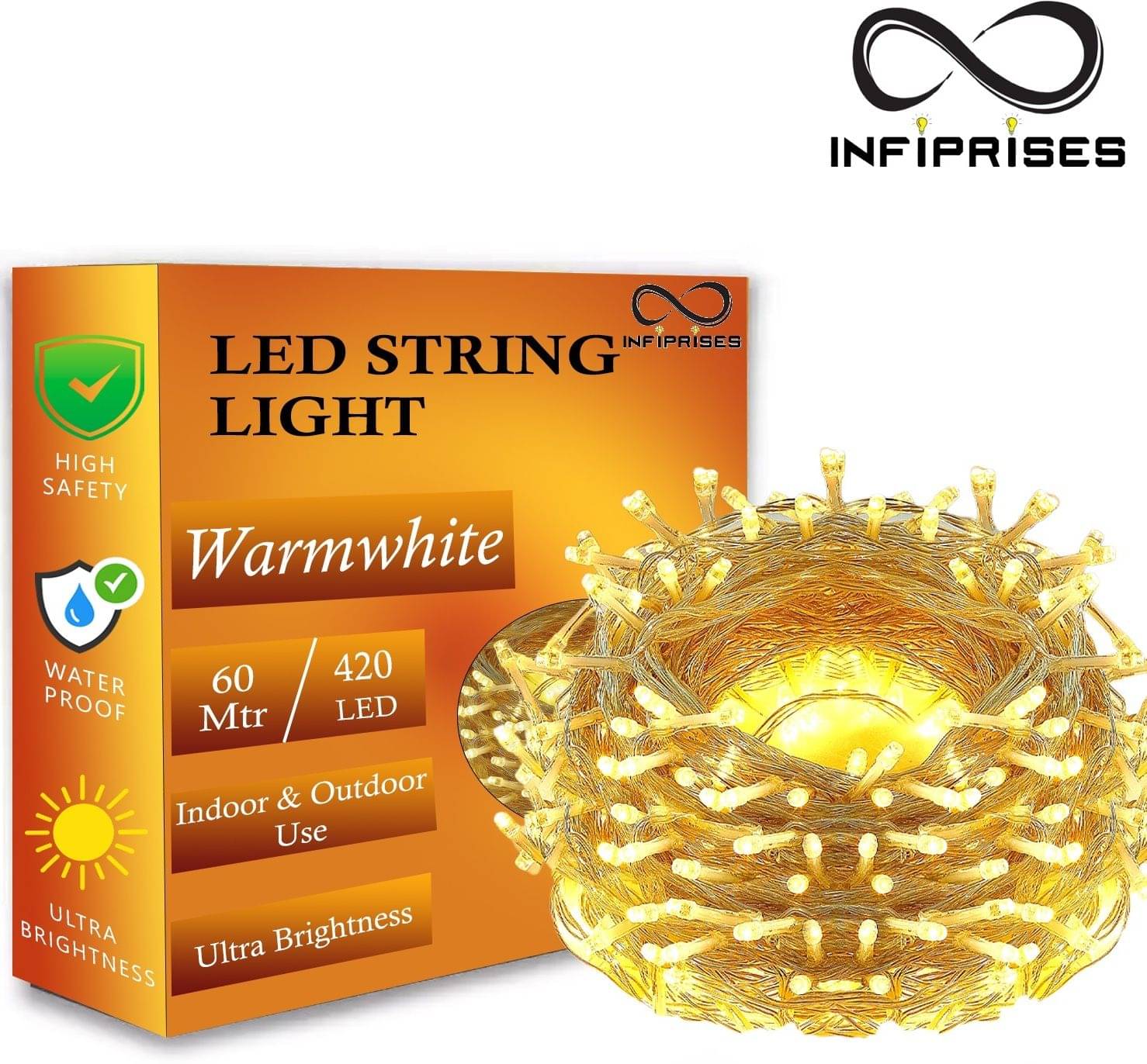     			INFIPRISES Yellow 60M String Light ( Pack of 1 )