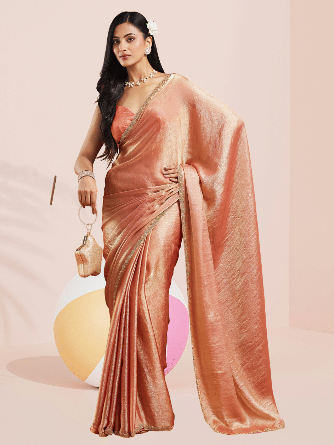 Indy Bliss Chanderi Solid Chanderi saree With Unstitched Blouse Piece ( Orange )     			Indy Bliss Chanderi Solid Chanderi saree With Unstitched Blouse Piece ( Orange )