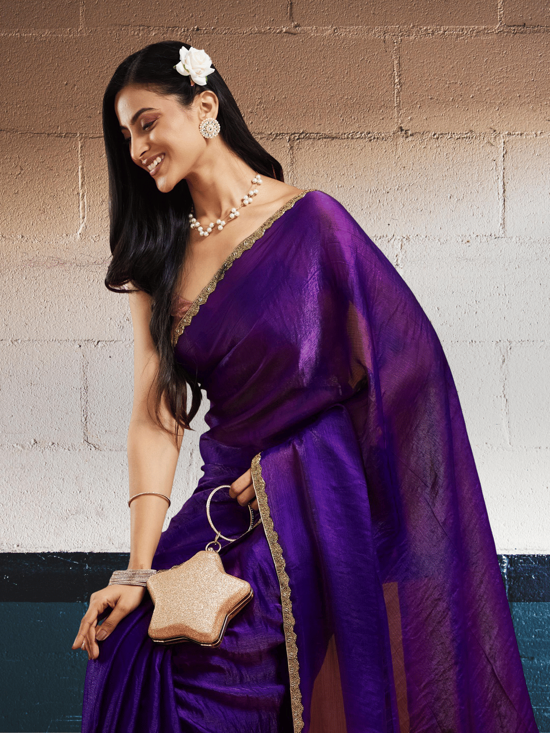 Indy Bliss Silk Solid Chanderi saree With Unstitched Blouse Piece ( Lavender )     			Indy Bliss Silk Solid Chanderi saree With Unstitched Blouse Piece ( Lavender )