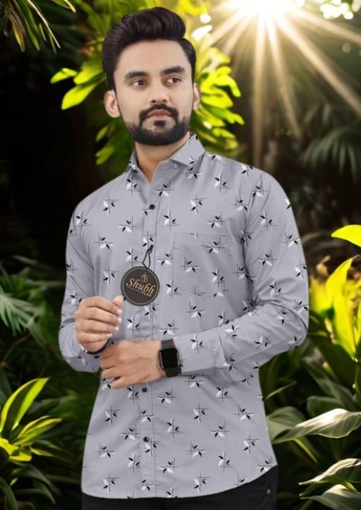     			JASHVI Poly Cotton Regular Fit Solids Full Sleeves Men's Casual Shirt - Grey ( Pack of 1 )
