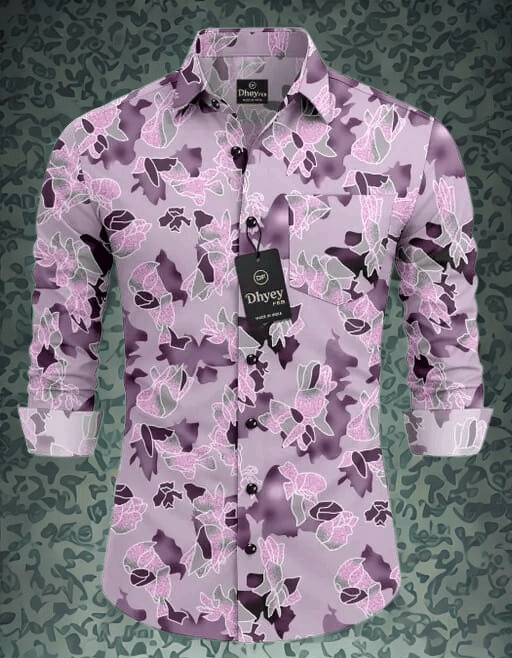     			JASHVI Poly Cotton Regular Fit Solids Full Sleeves Men's Casual Shirt - Purple ( Pack of 1 )