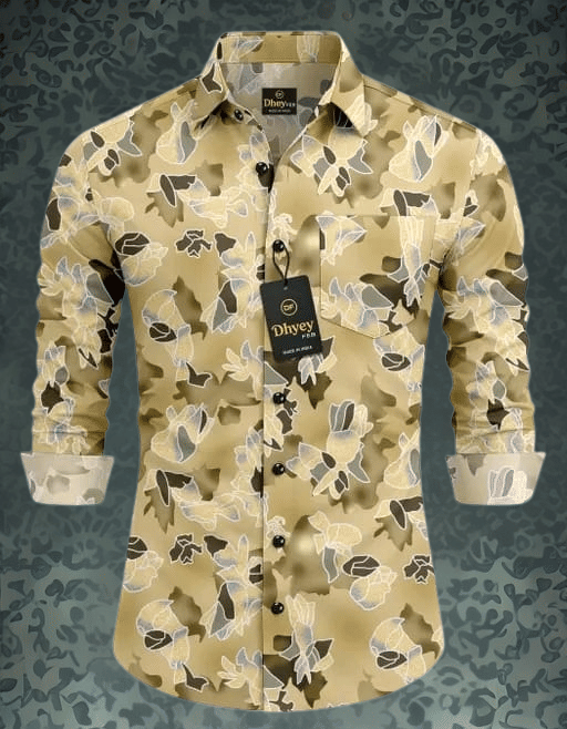     			JASHVI Poly Cotton Regular Fit Solids Full Sleeves Men's Casual Shirt - Yellow ( Pack of 1 )