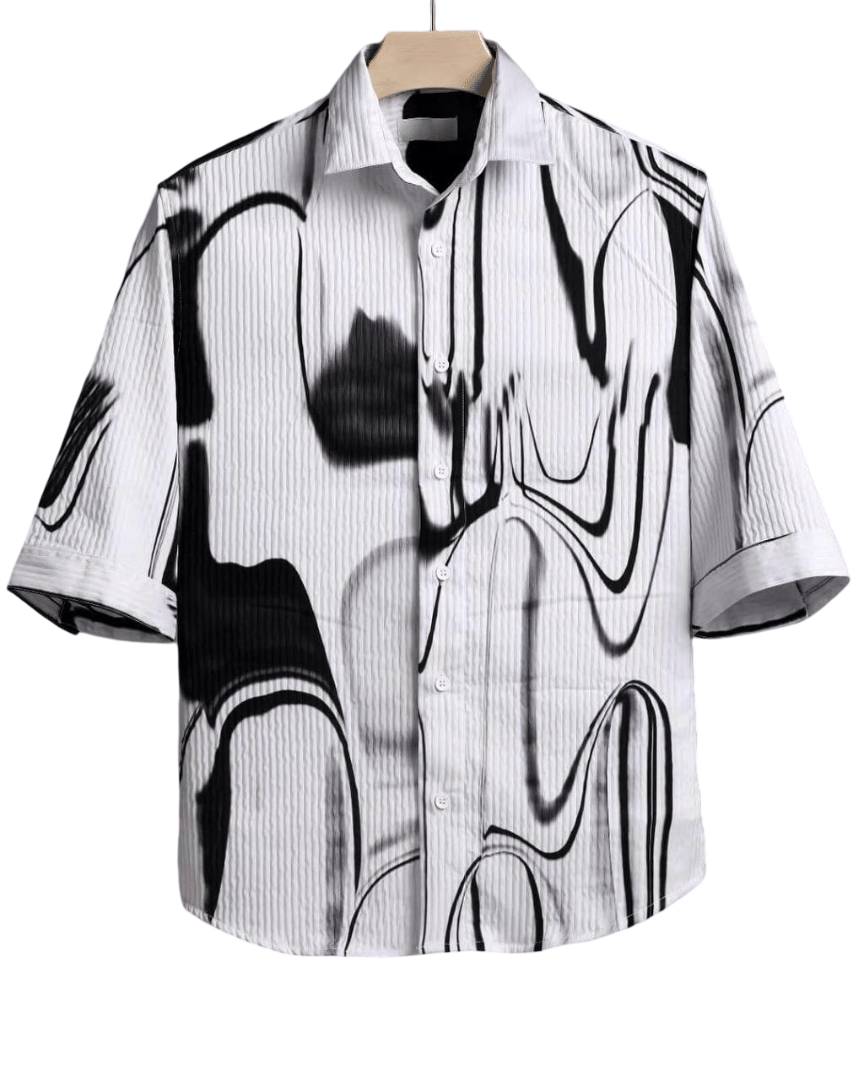 JENIL FASHAION Corduroy Regular Fit Printed 3/4th Sleeves Men's Casual Shirt - White ( Pack of 1 ) JENIL FASHAION Corduroy Regular Fit Printed 3/4th Sleeves Men's Casual Shirt - White ( Pack of 1 )