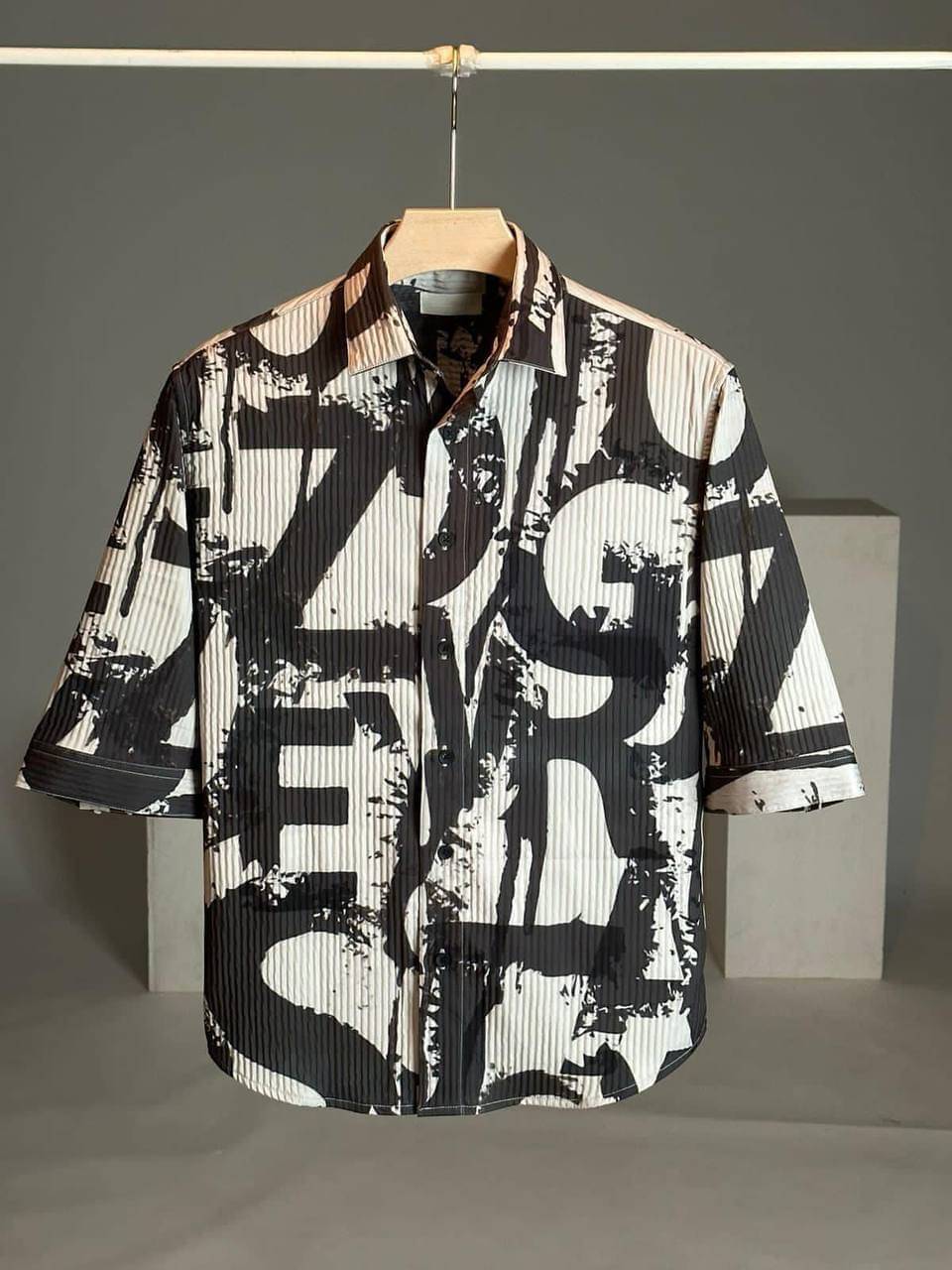     			JENIL FASHAION Corduroy Regular Fit Printed 3/4th Sleeves Men's Casual Shirt - Black ( Pack of 1 )